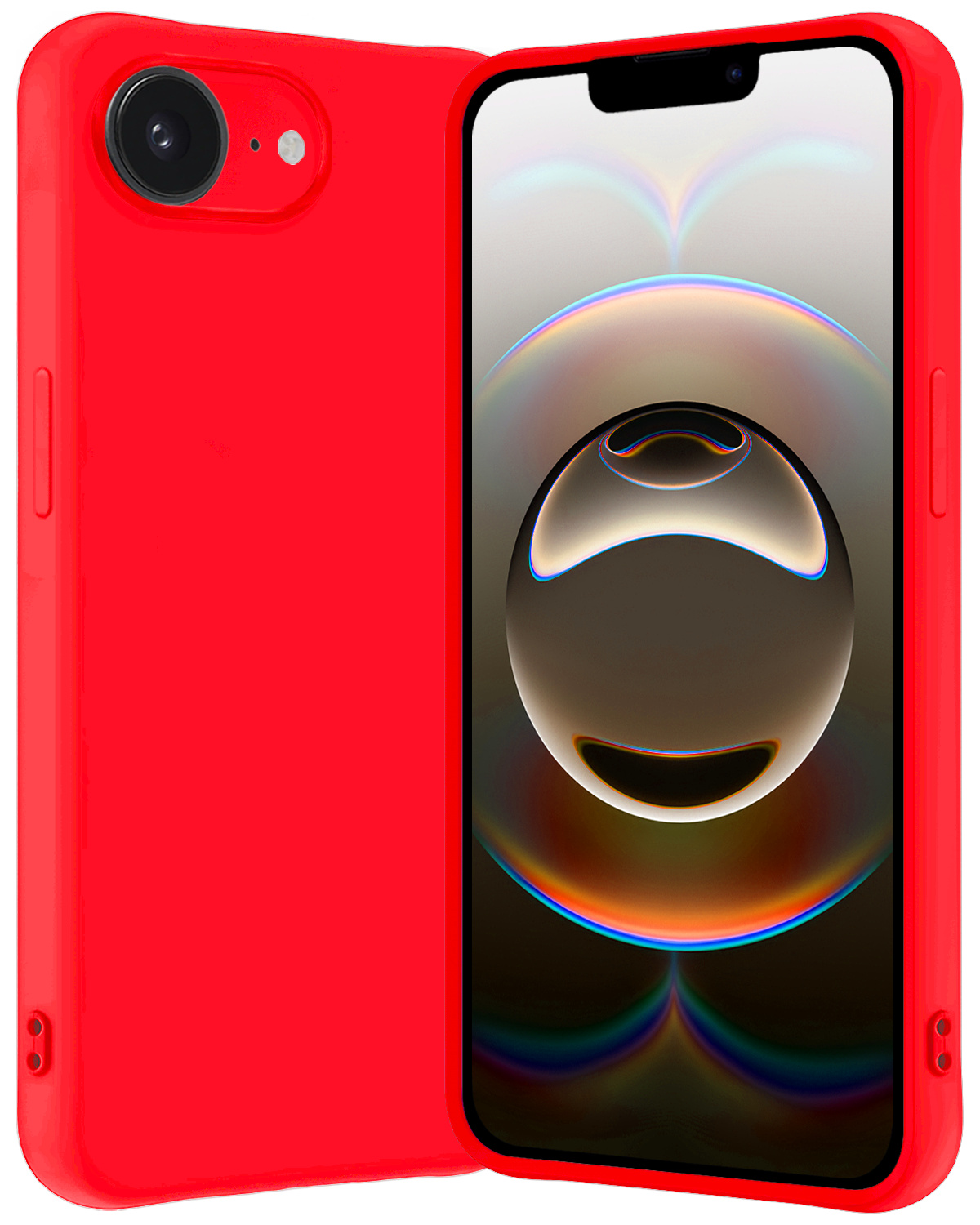 Nomfy Nomfy iPhone 16E Hoesje Siliconen - Rood