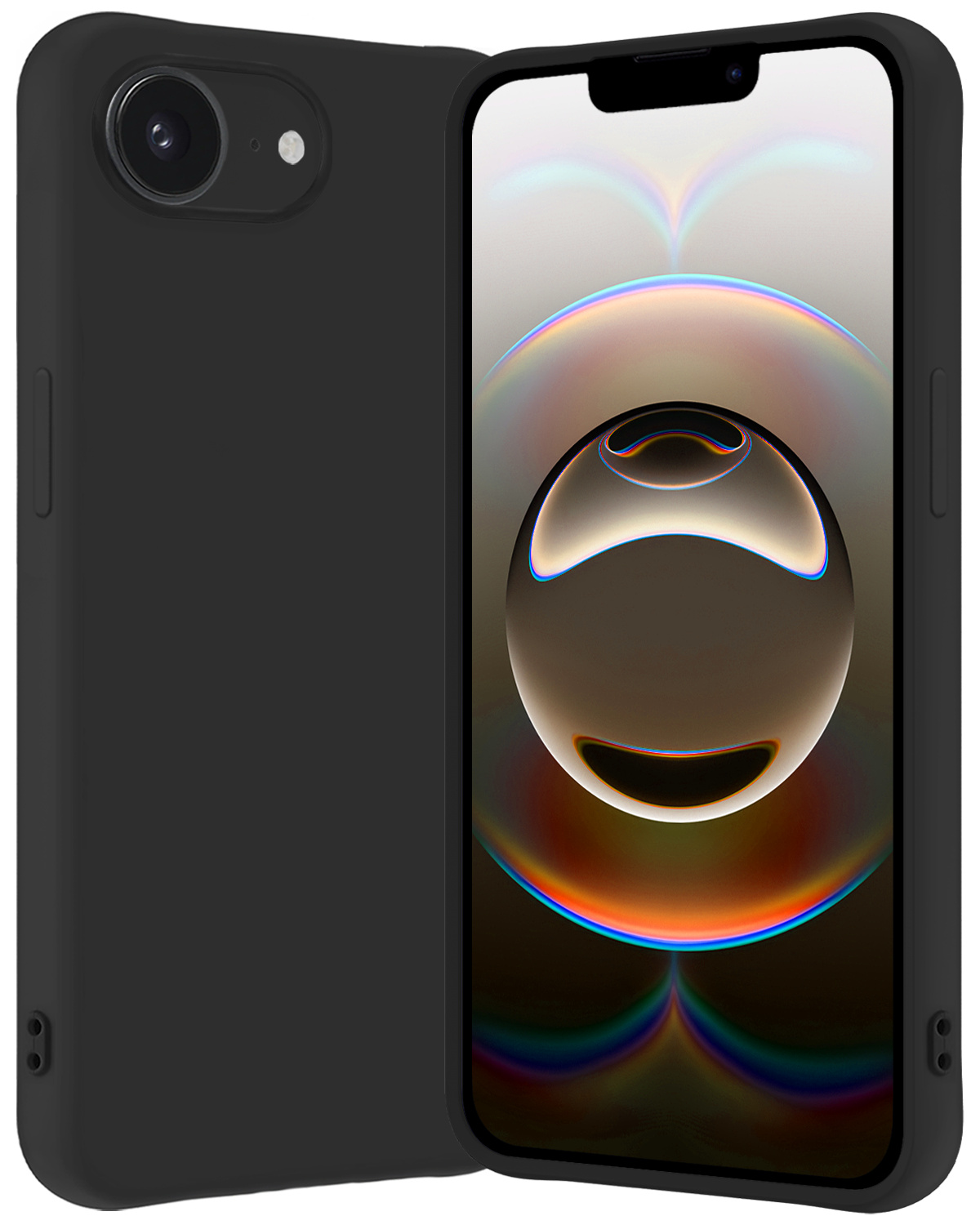 Nomfy Nomfy iPhone 16E Hoesje Siliconen - Zwart