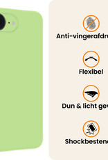 Nomfy Nomfy iPhone 16E Hoesje Siliconen Met Screenprotector Met Dichte Notch - Groen