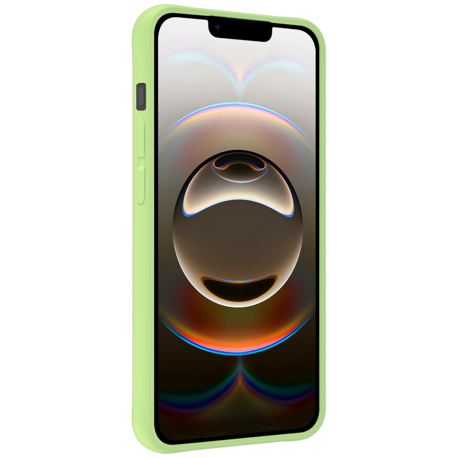 Nomfy Nomfy iPhone 16E Hoesje Siliconen Met Screenprotector Met Dichte Notch - Groen