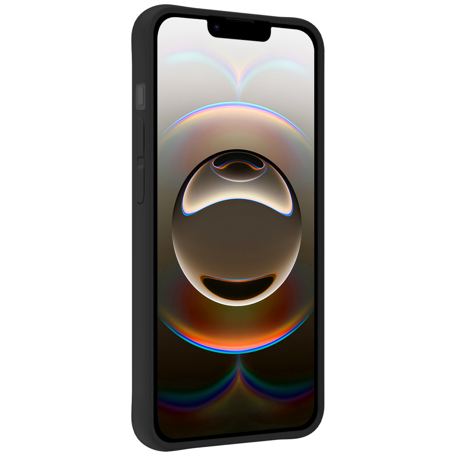 Nomfy Nomfy iPhone 16E Hoesje Siliconen Met Screenprotector Met Dichte Notch - Zwart
