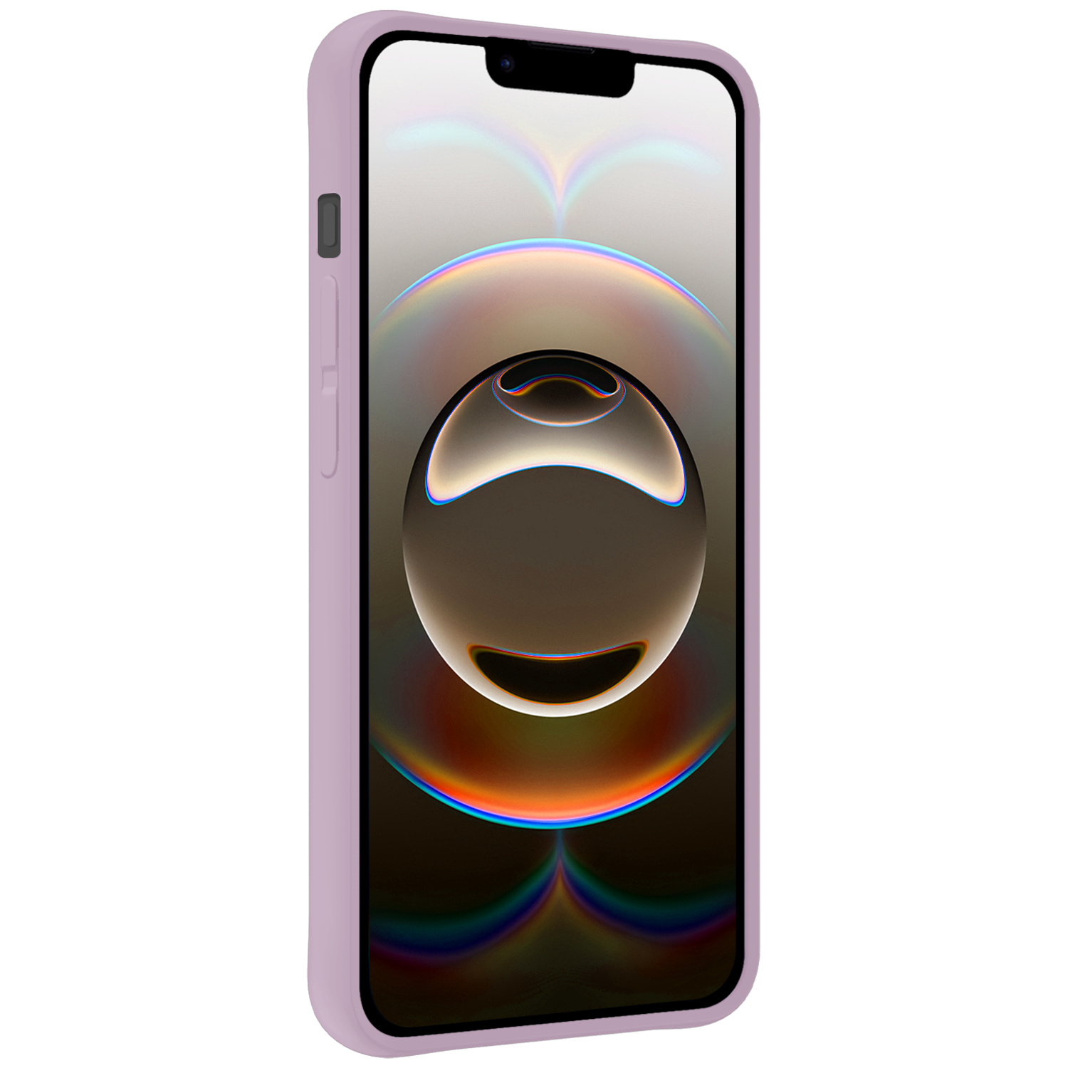 Nomfy Nomfy iPhone 16E Hoesje Siliconen Met 2x Screenprotector Met Dichte Notch - Lila