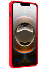 Nomfy Nomfy iPhone 16E Hoesje Siliconen Met 2x Screenprotector Met Dichte Notch - Rood
