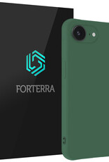 Forterra Forterra iPhone 16E Hoesje Siliconen - Donkergroen
