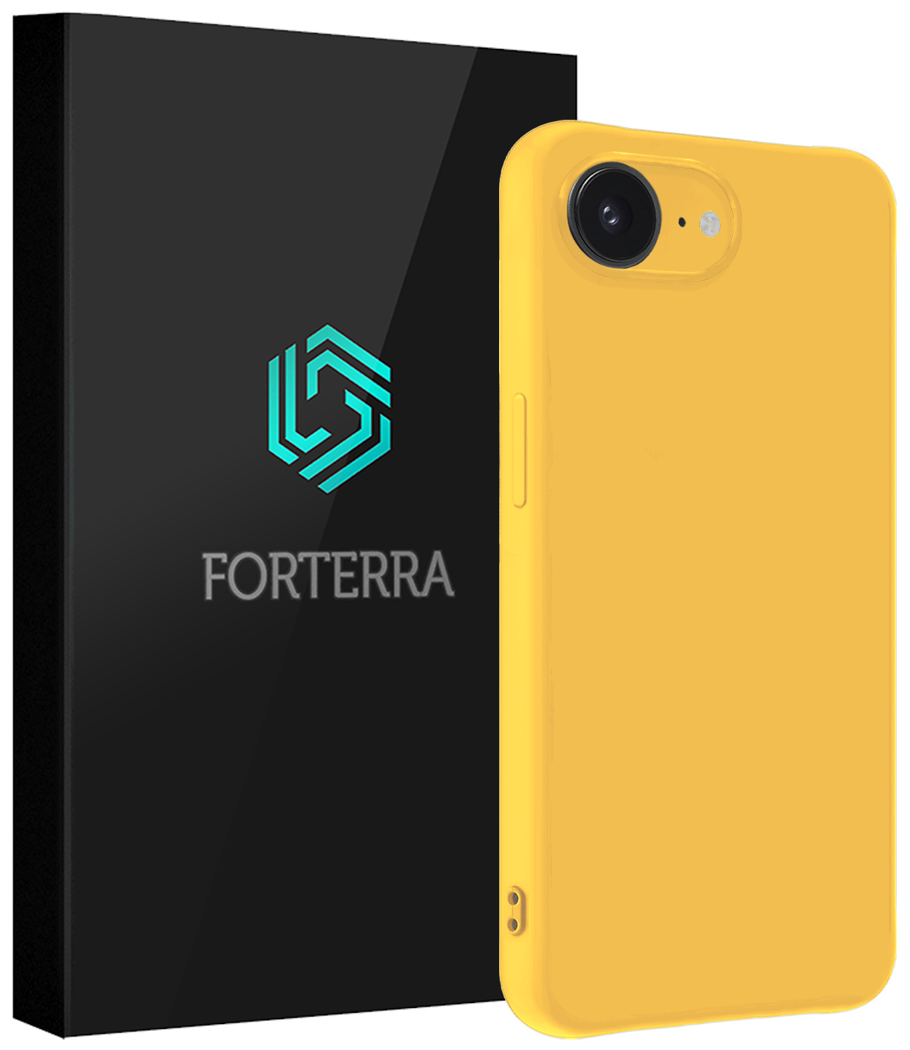 Forterra Forterra iPhone 16E Hoesje Siliconen - Geel