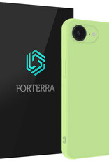 Forterra Forterra iPhone 16E Hoesje Siliconen - Groen