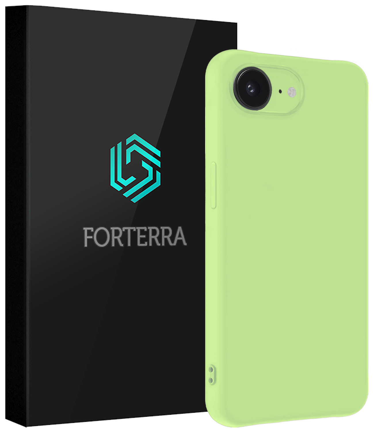 Forterra Forterra iPhone 16E Hoesje Siliconen - Groen