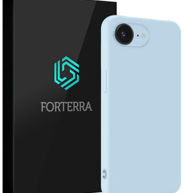 Forterra Forterra iPhone 16E Hoesje Siliconen - Lichtblauw