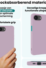 Forterra Forterra iPhone 16E Hoesje Siliconen - Lila