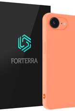 Forterra Forterra iPhone 16E Hoesje Siliconen - Perzik