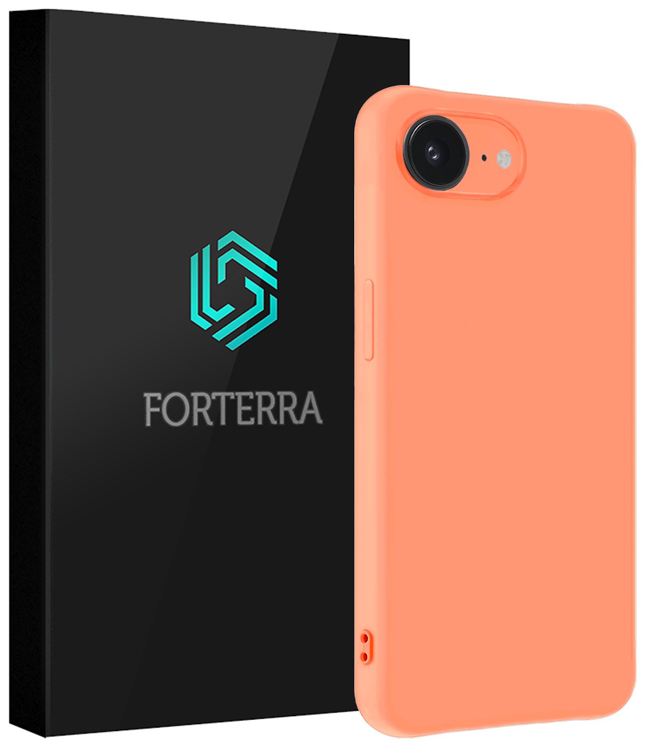 Forterra Forterra iPhone 16E Hoesje Siliconen - Perzik