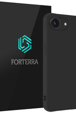 Forterra Forterra iPhone 16E Hoesje Siliconen - Zwart