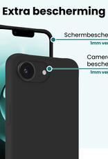 Forterra Forterra iPhone 16E Hoesje Siliconen - Zwart