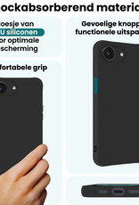 Forterra Forterra iPhone 16E Hoesje Siliconen - Zwart