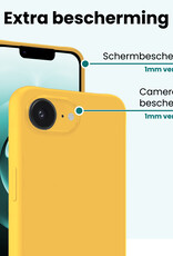 Forterra Forterra iPhone 16E Hoesje Siliconen - Geel - 2 PACK