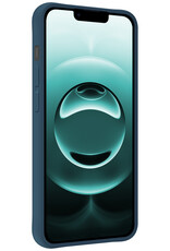 Forterra Forterra iPhone 16E Hoesje Siliconen Met Screenprotector Met Dichte Notch - Donkerblauw