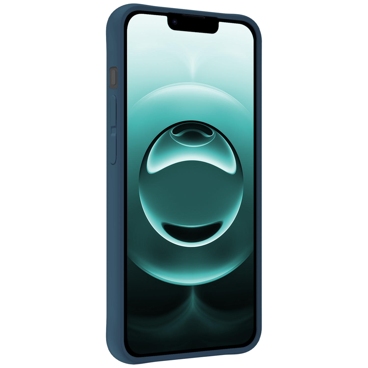 Forterra Forterra iPhone 16E Hoesje Siliconen Met Screenprotector Met Dichte Notch - Donkerblauw