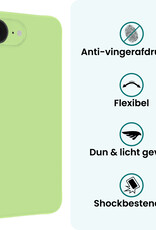 Forterra Forterra iPhone 16E Hoesje Siliconen Met Screenprotector Met Dichte Notch - Groen
