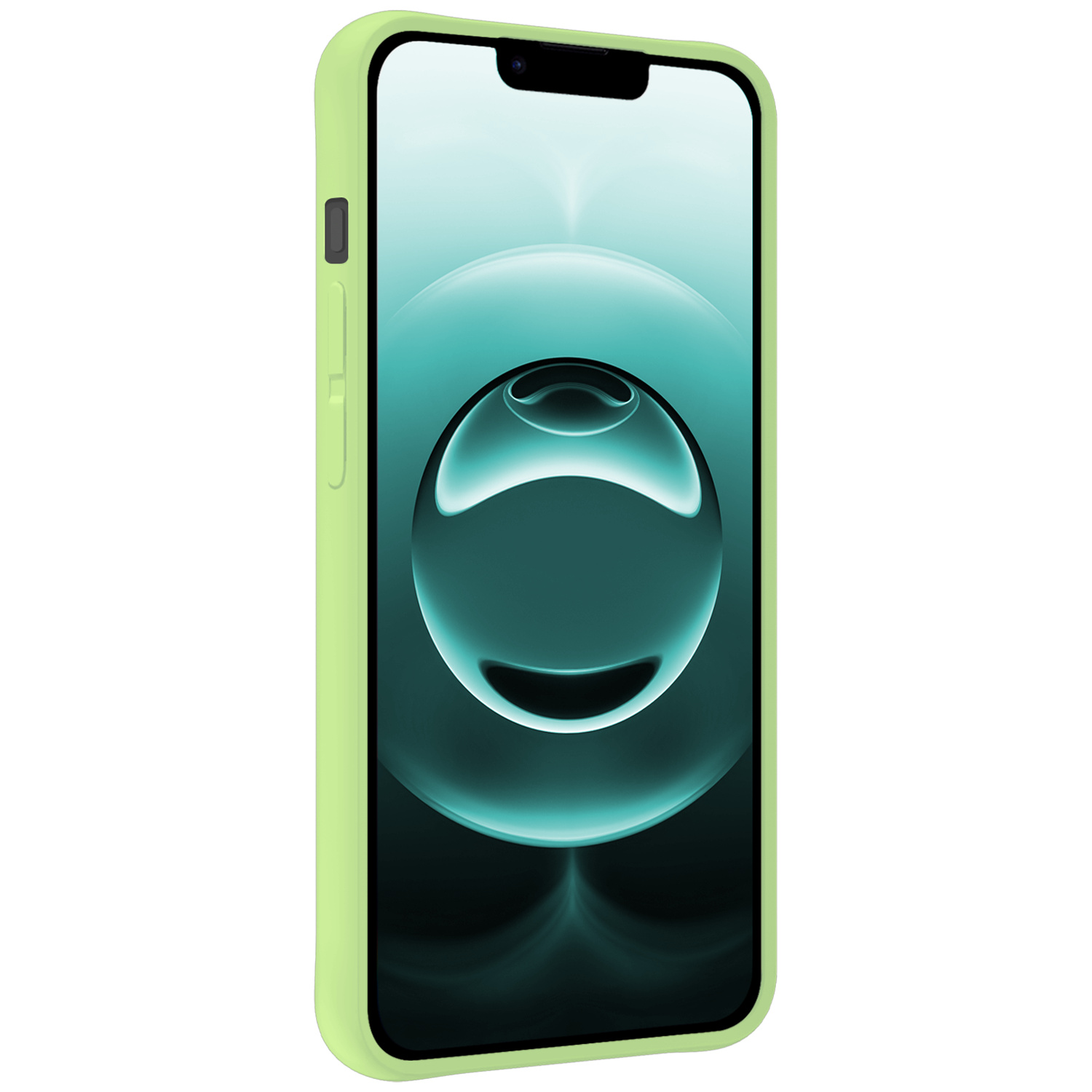 Forterra Forterra iPhone 16E Hoesje Siliconen Met Screenprotector Met Dichte Notch - Groen