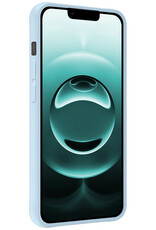 Forterra Forterra iPhone 16E Hoesje Siliconen Met Screenprotector Met Dichte Notch - Lichtblauw