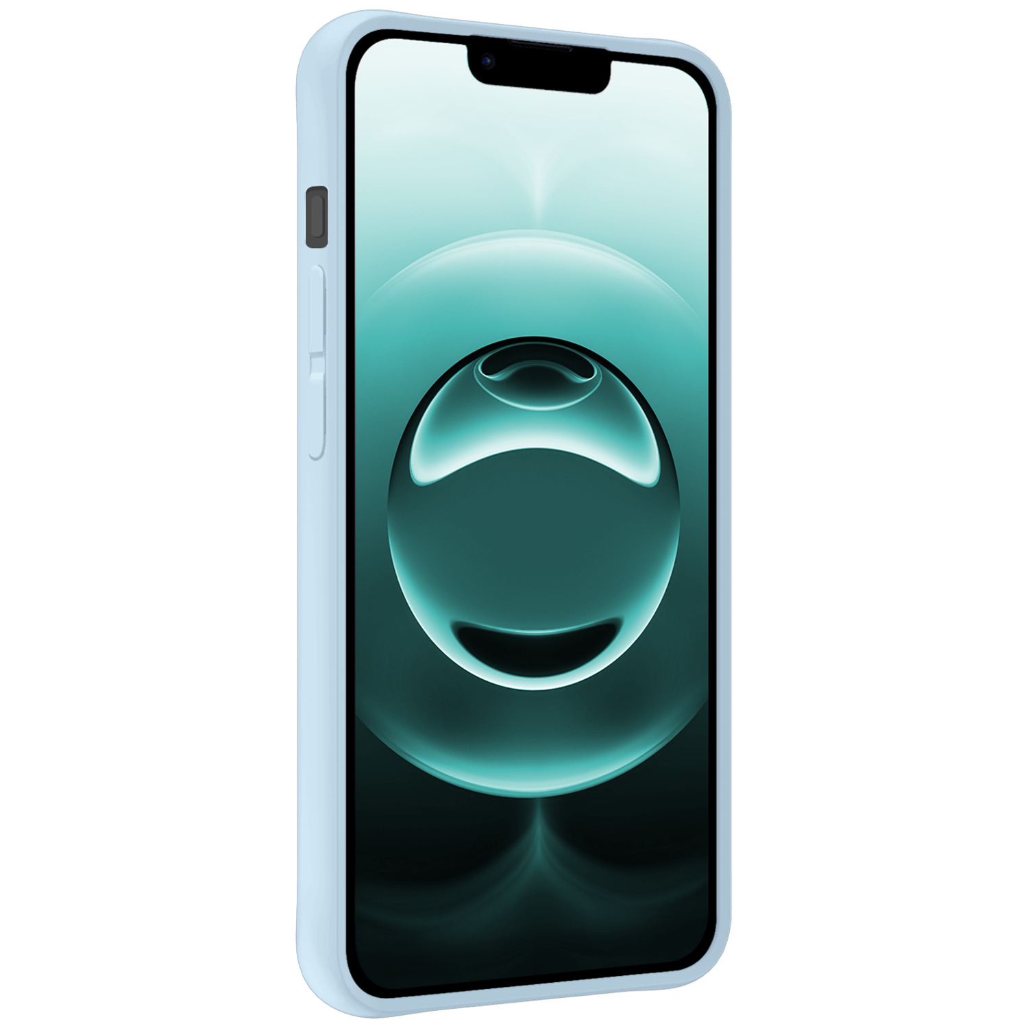 Forterra Forterra iPhone 16E Hoesje Siliconen Met Screenprotector Met Dichte Notch - Lichtblauw