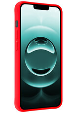 Forterra Forterra iPhone 16E Hoesje Siliconen Met Screenprotector Met Dichte Notch - Rood