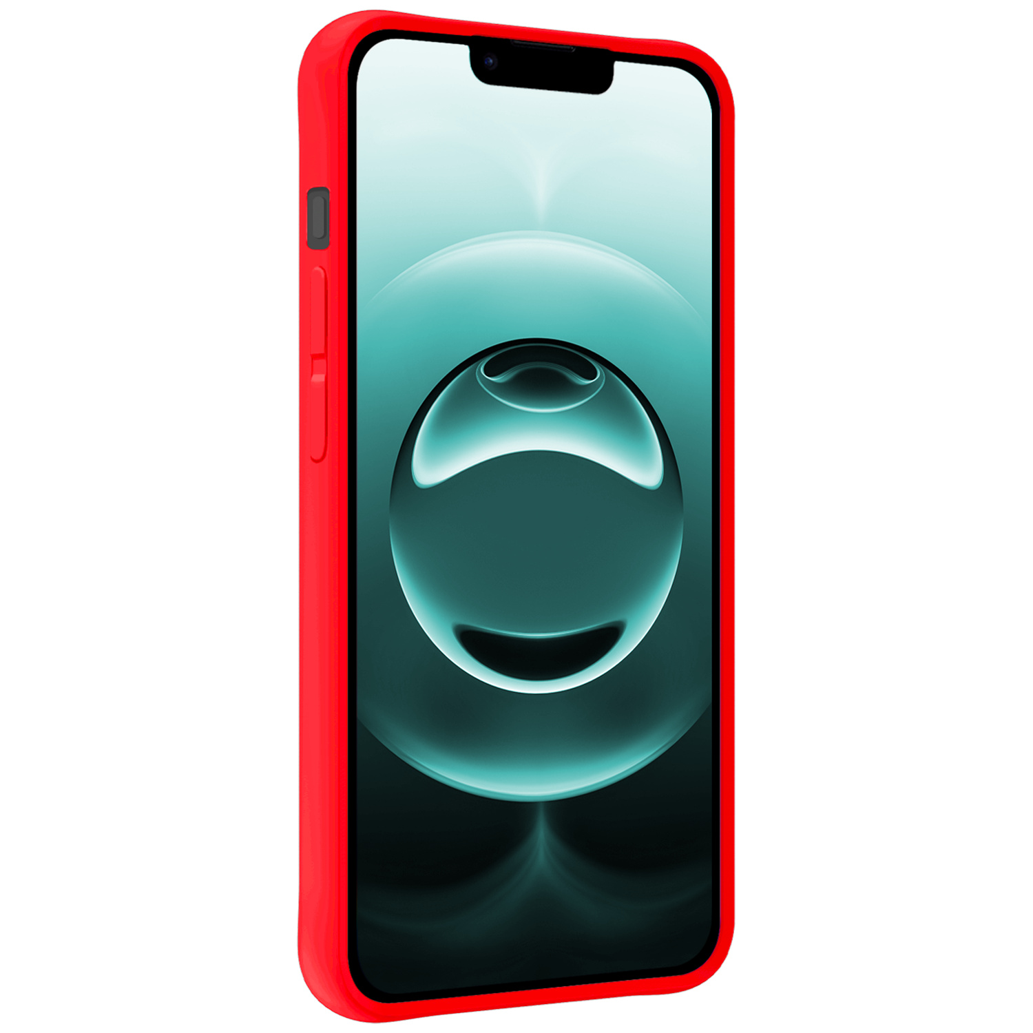 Forterra Forterra iPhone 16E Hoesje Siliconen Met Screenprotector Met Dichte Notch - Rood