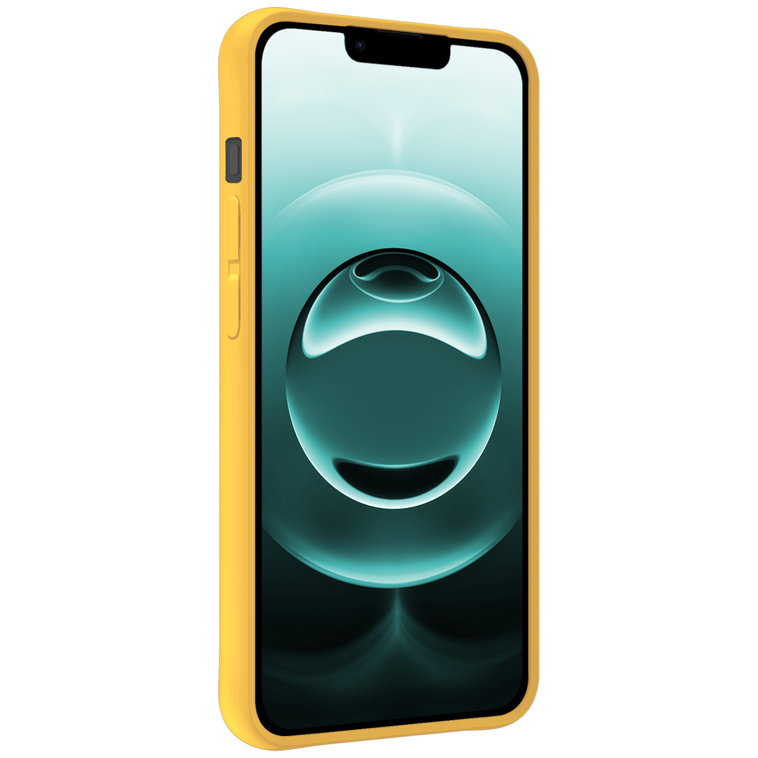 Forterra Forterra iPhone 16E Hoesje Siliconen Met 2x Screenprotector Met Dichte Notch - Geel