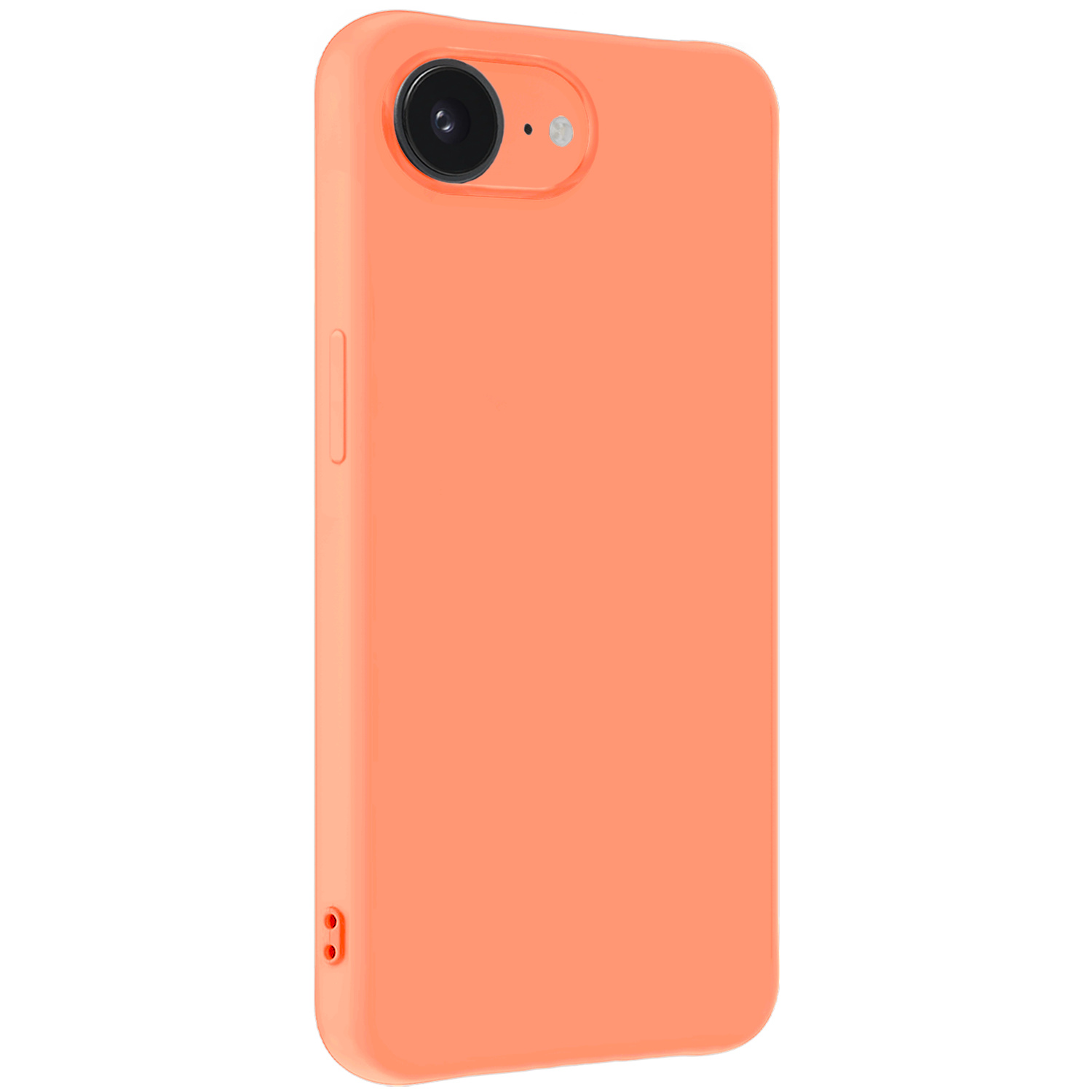 Forterra Forterra iPhone 16E Hoesje Siliconen Met 2x Screenprotector Met Dichte Notch - Perzik