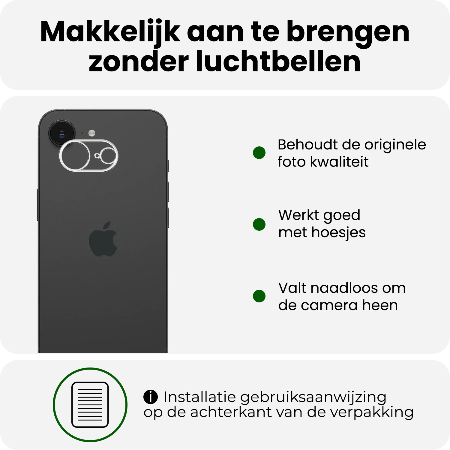BASEY. BASEY. iPhone 16E Camera Screenprotector - 2 PACK