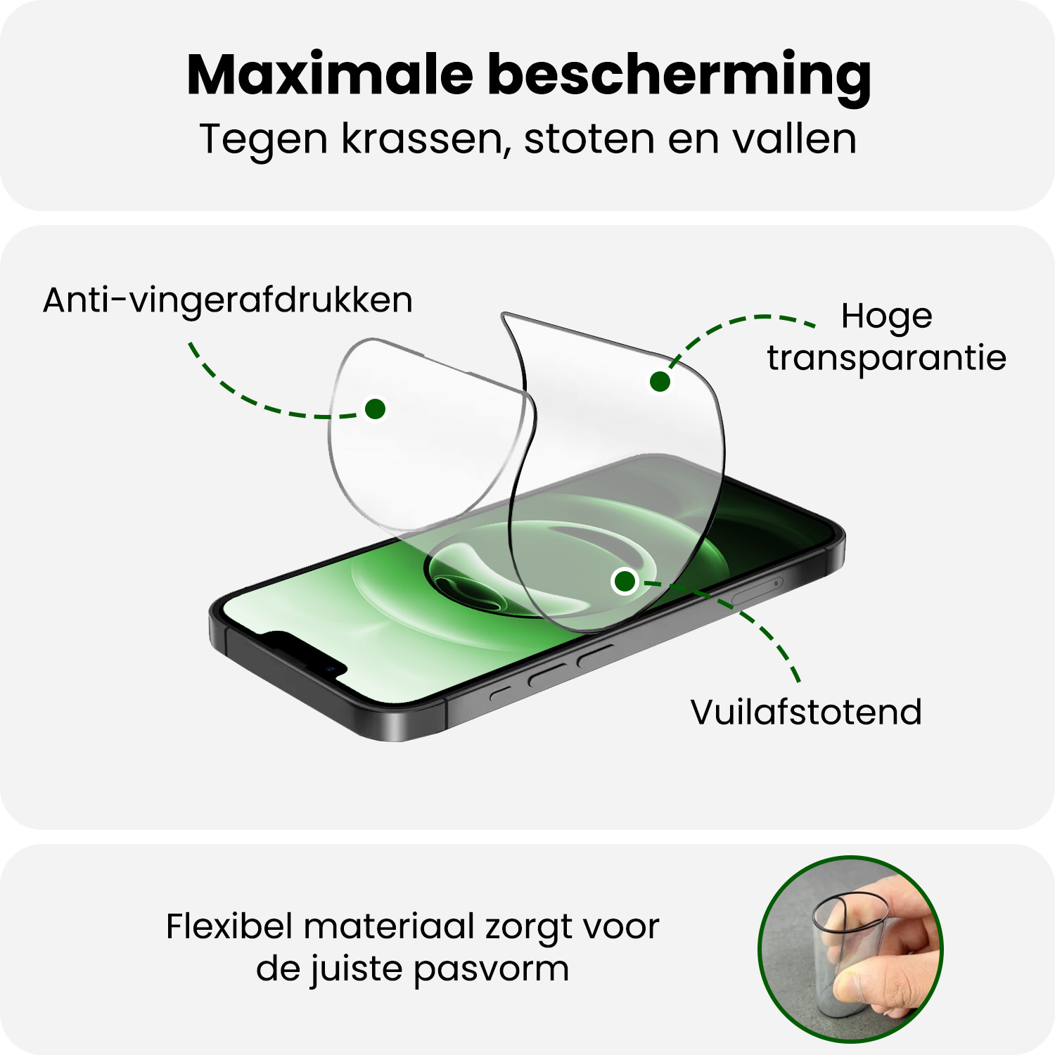 BASEY. BASEY. iPhone 16E Hybrid Screenprotector - 2 PACK