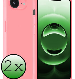 BASEY. BASEY. iPhone 16E Hoesje Siliconen - Lichtroze - 2 PACK