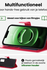 BASEY. BASEY. iPhone 16E Hoesje Bookcase - Donkerroze