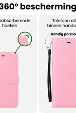 BASEY. BASEY. iPhone 16E Hoesje Bookcase - Lichtroze