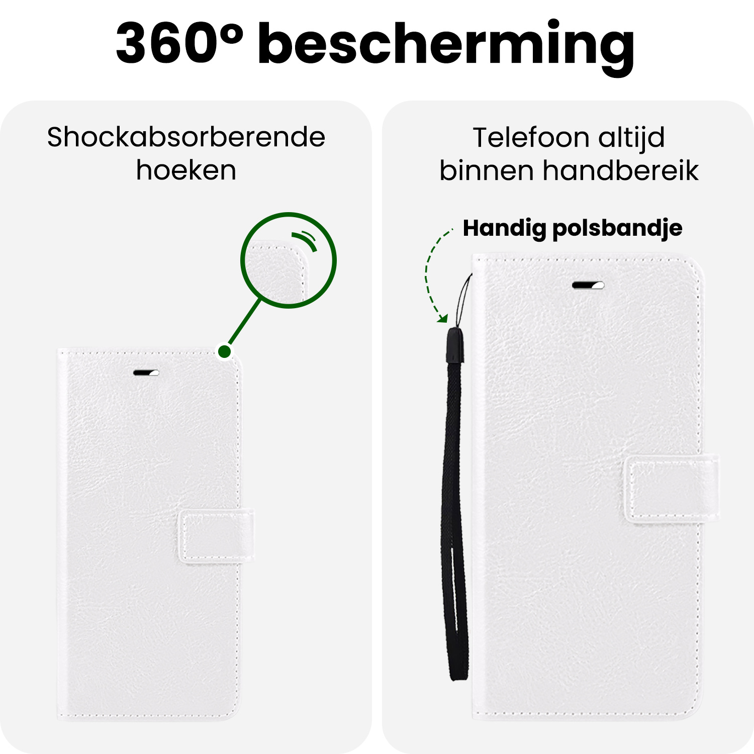 BASEY. BASEY. iPhone 16E Hoesje Bookcase - Wit