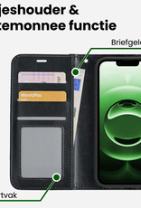 BASEY. BASEY. iPhone 16E Hoesje Bookcase - Zwart