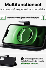 BASEY. BASEY. iPhone 16E Hoesje Bookcase Met Screenprotector - Zwart