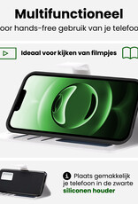 BASEY. BASEY. iPhone 16E Hoesje Bookcase Met 2x Screenprotector - Wit