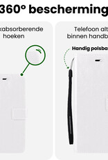 BASEY. BASEY. iPhone 16E Hoesje Bookcase Met 2x Screenprotector - Wit