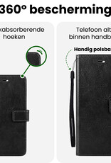 BASEY. BASEY. iPhone 16E Hoesje Bookcase Met 2x Screenprotector - Zwart