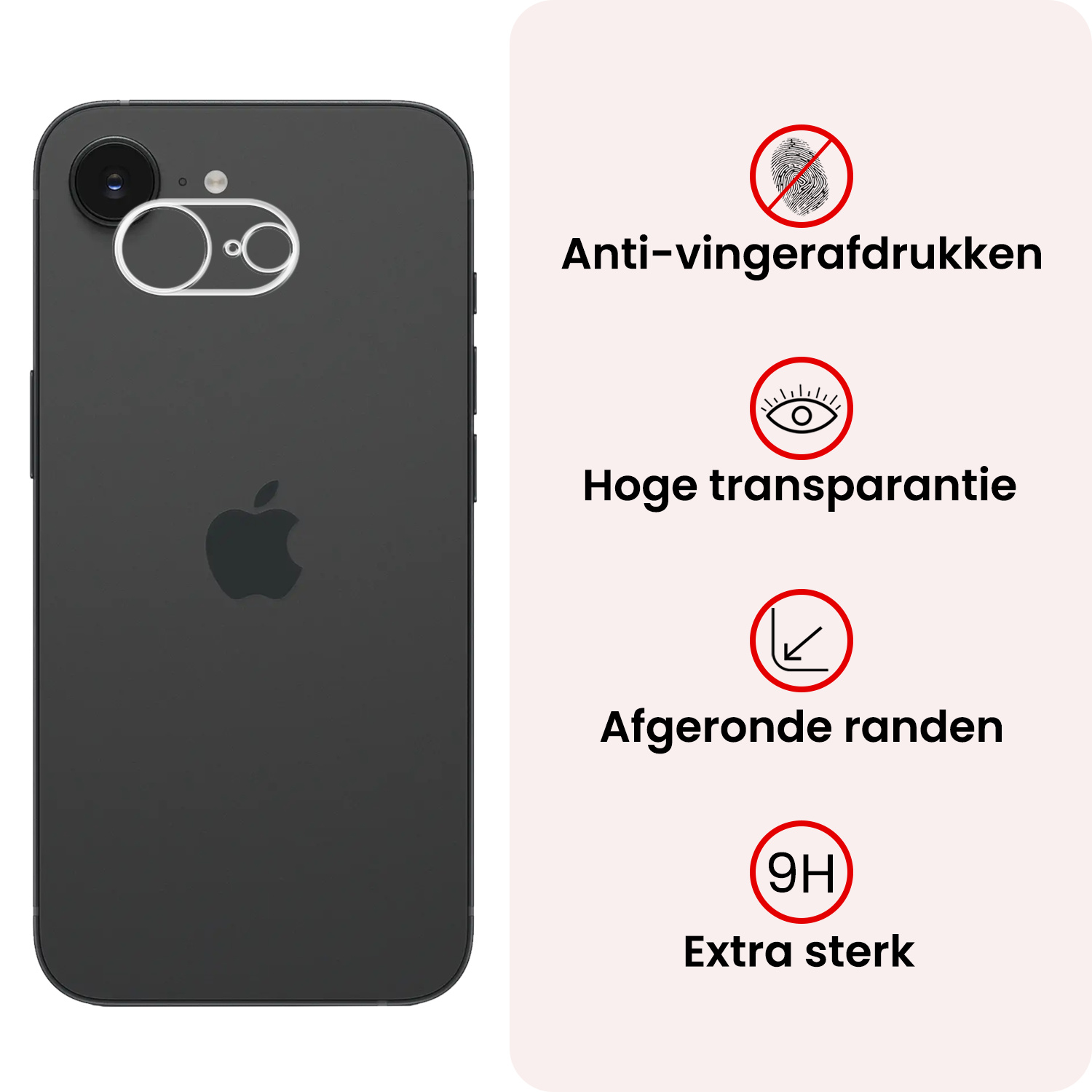 NoXx NoXx iPhone 16E Camera Screenprotector - 3 PACK