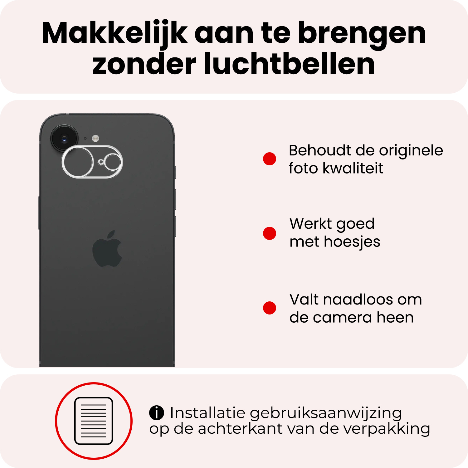 NoXx NoXx iPhone 16E Camera Screenprotector - 3 PACK