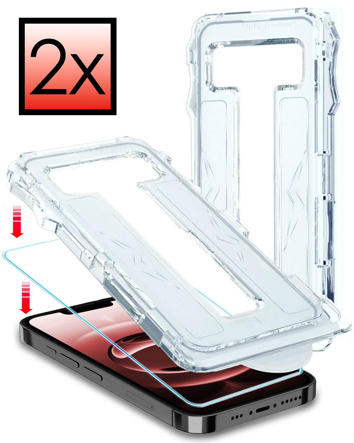 NoXx NoXx iPhone 16E Hybrid Screenprotector - 2 PACK