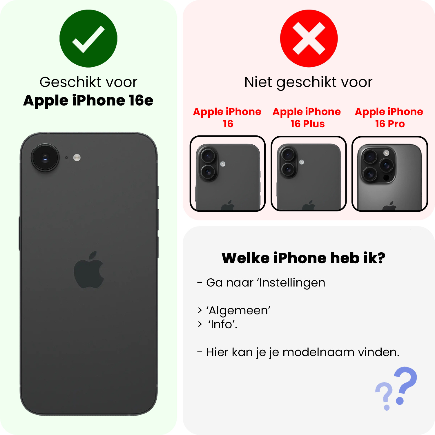 NoXx NoXx iPhone 16E Hybrid Screenprotector - 2 PACK