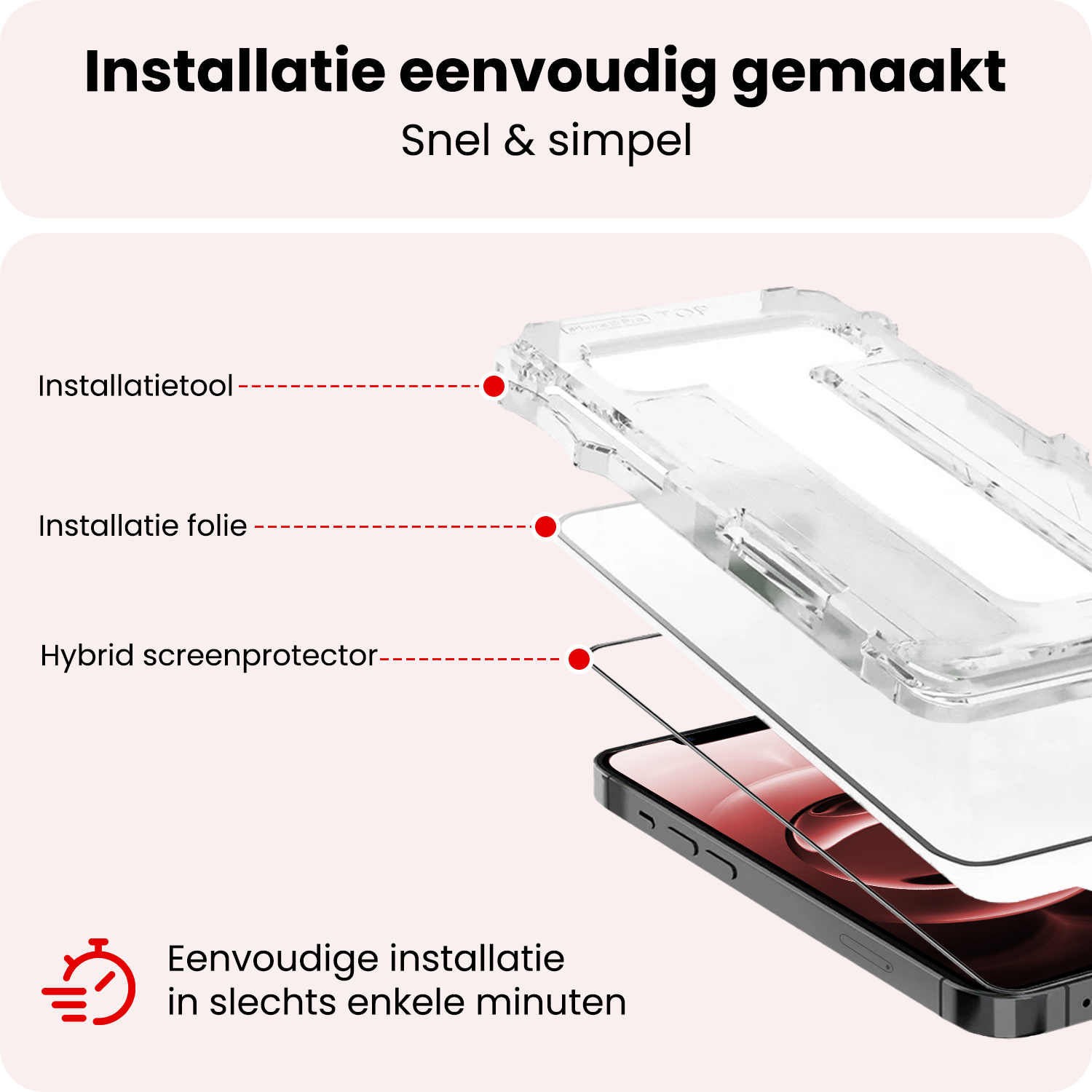 NoXx NoXx iPhone 16E Hybrid Screenprotector - 2 PACK