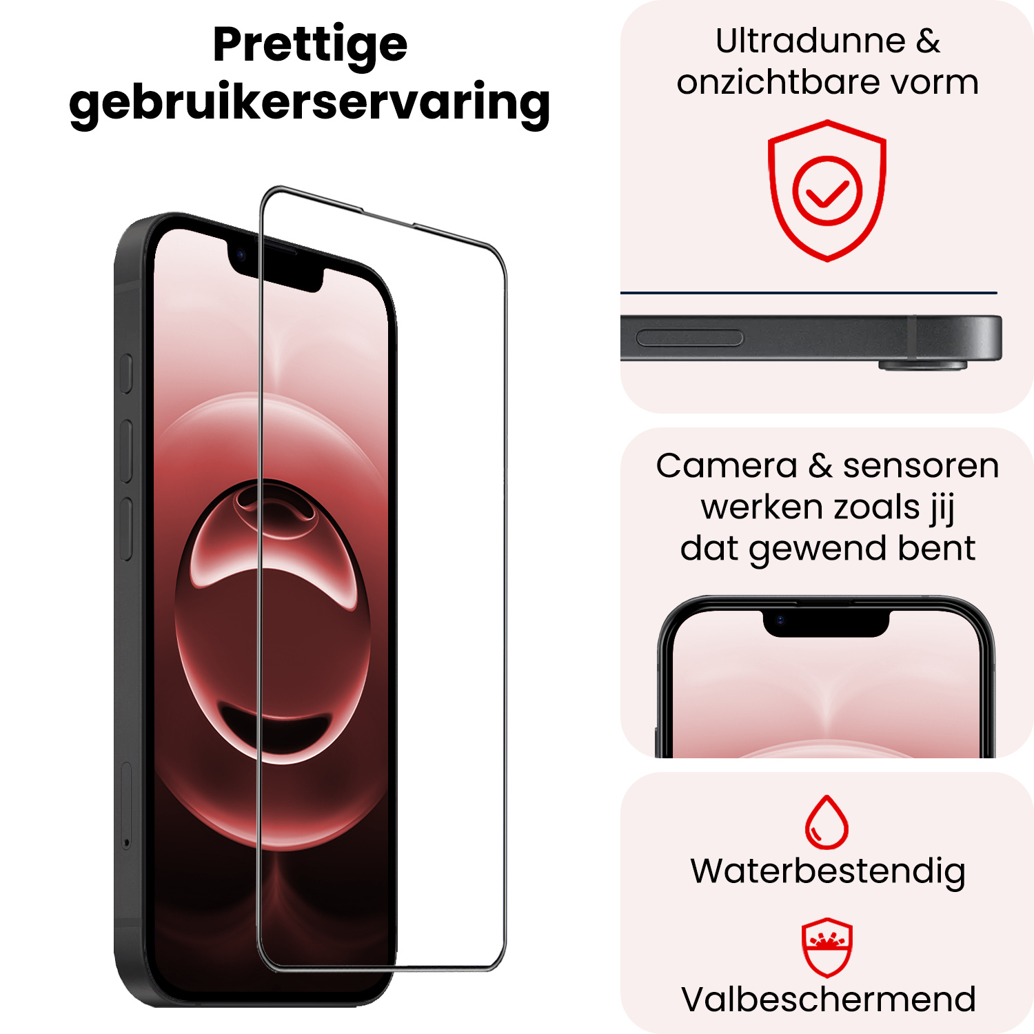 NoXx NoXx iPhone 16E Hybrid Screenprotector - 3 PACK