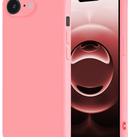 NoXx NoXx iPhone 16E Hoesje Siliconen - Lichtroze