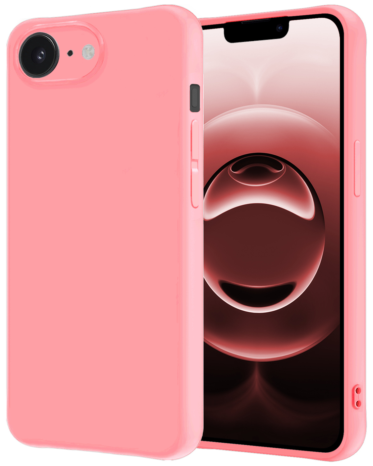 NoXx NoXx iPhone 16E Hoesje Siliconen - Lichtroze