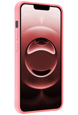 NoXx NoXx iPhone 16E Hoesje Siliconen Met 2x Screenprotector Met Dichte Notch - Lichtroze