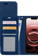 NoXx NoXx iPhone 16E Hoesje Bookcase - Donkerblauw